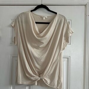 Nine Britton Cowl Neck Twisted Hem
Top